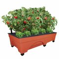 City Pickers Big Raised Bed Grow Box, Self Watering and Aeration, Mobile Unit W/ Casters, XL 48inx20in Design 3340
